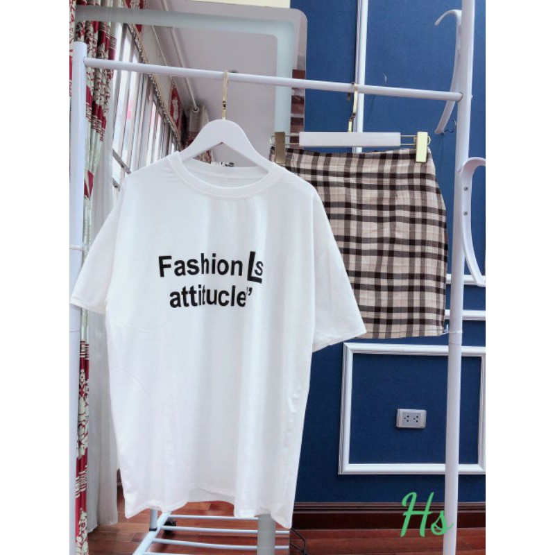 [Mã WAMT1505 giảm 10K đơn 0K] Sét áo phông mix chân váy kẻ siêu hot kèm ảnh thật | BigBuy360 - bigbuy360.vn