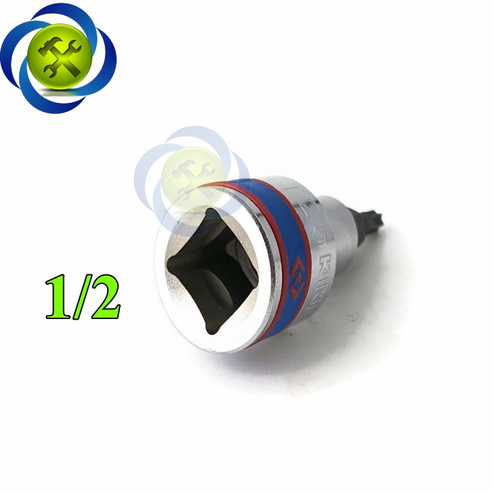 Đầu tuýp sao T25 1/2 Kingtony 402325 dài 60mm trắng đen