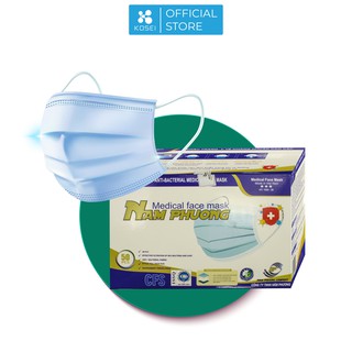 [SALE OFF] 01 Hộp Khẩu Trang Y Tế 4 lớp, kháng khuẩn thương hiệu Năm Phương (50 chiếc/hộp)