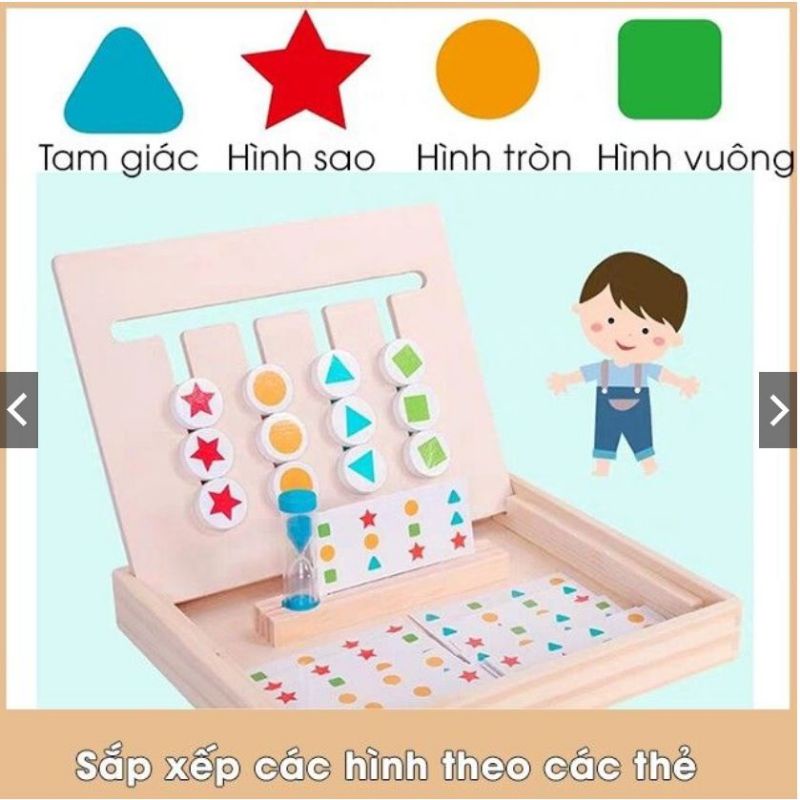 Bộ bảng game color hình khối tư duy đồ chơi thông minh cho bé
