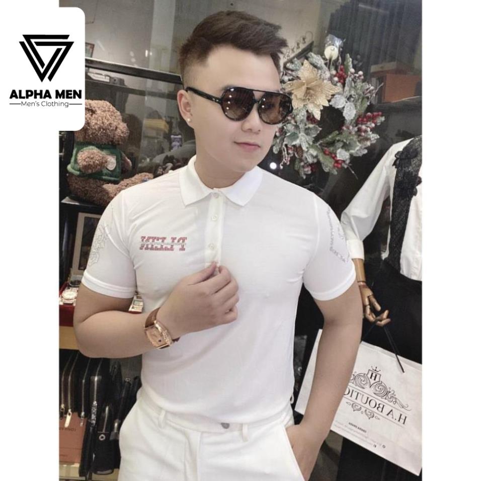 ⭐️HÀNG CAO CẤP⭐️Áo POLO Nam Cao Cấp Vải Thun Mát Lạnh Mùa Hè - Áo Thun Nam Có Cổ In Hình Đính Đá Siêu Chất M6330 | BigBuy360 - bigbuy360.vn