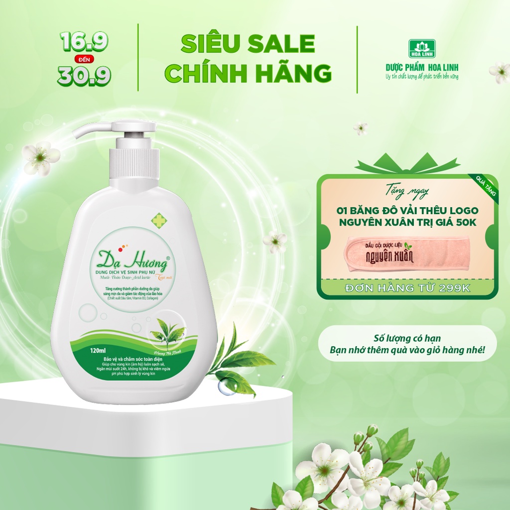 [Mã FMCGMALL -8% đơn 250K] Dung dịch vệ sinh Dạ Hương Trà xanh 120ml