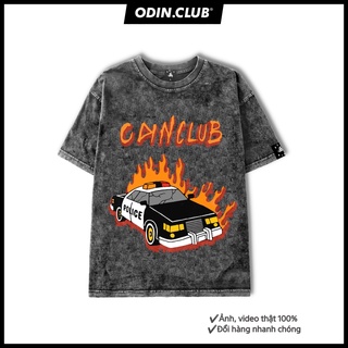 Áo thun odin vehicle fire, áo phông oversize wash acid, local brand odin club