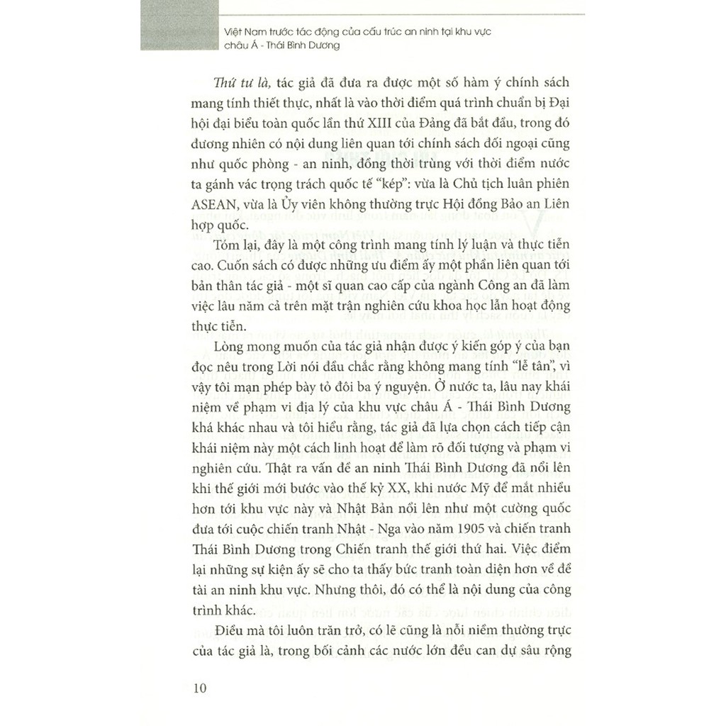 Sách - Việt Nam Trước Tác Động Của Cấu Trúc An Ninh Tại Khu Vực Châu Á - Thái Bình Dương | BigBuy360 - bigbuy360.vn