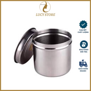 Hũ đựng bông inox size 8 cm dùng trong y tế spa thẩm mỹ viện, lọ inox đựng bông gòn - lucy store thiết bị vật tư spa