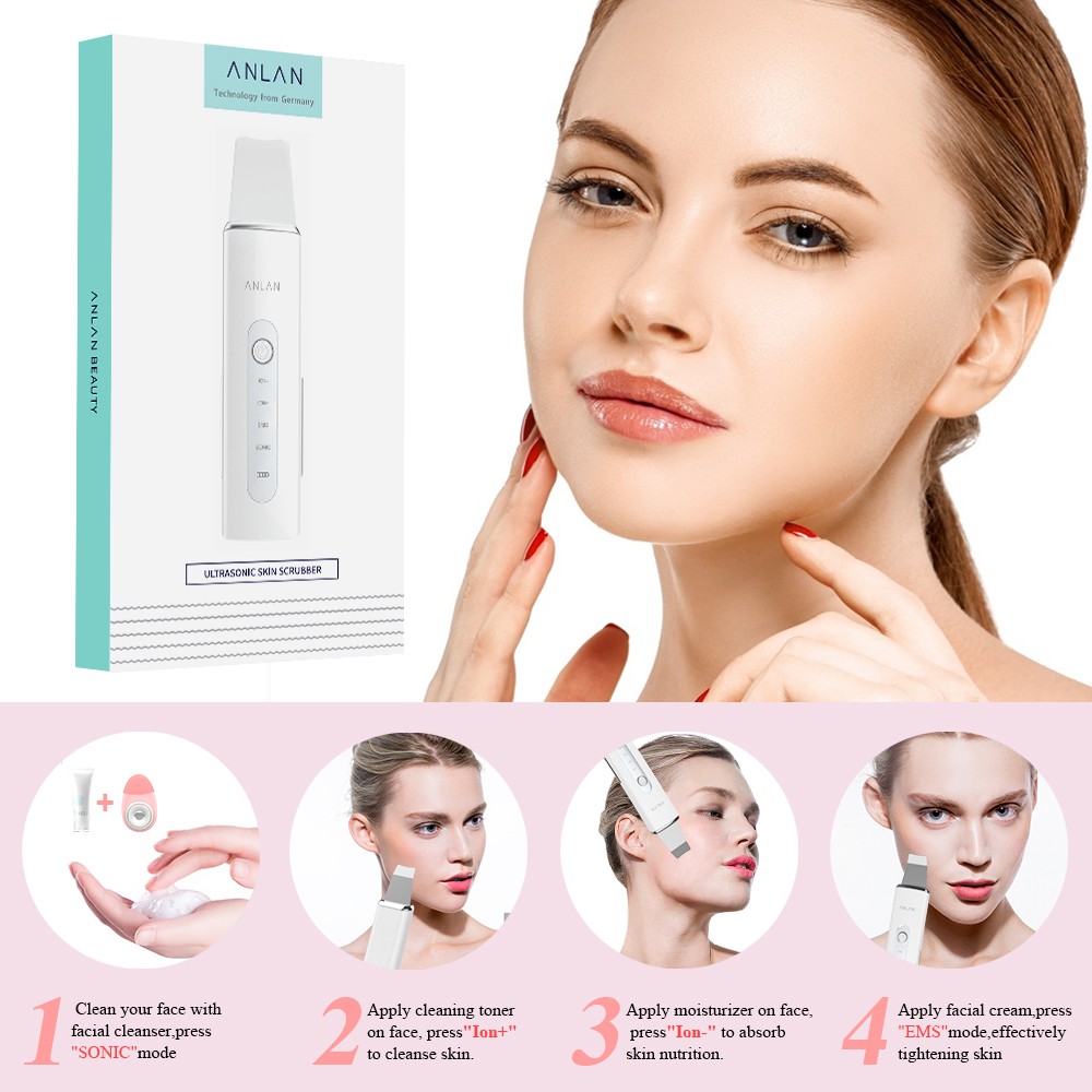 [Mã FMCGMALL - 8% đơn 250K] Máy Làm Sạch Da Anlan Sử Dụng Sóng Âm Có Thể Sạc Lại Giúp Loại Bỏ Mụn Đầu Đen | BigBuy360 - bigbuy360.vn