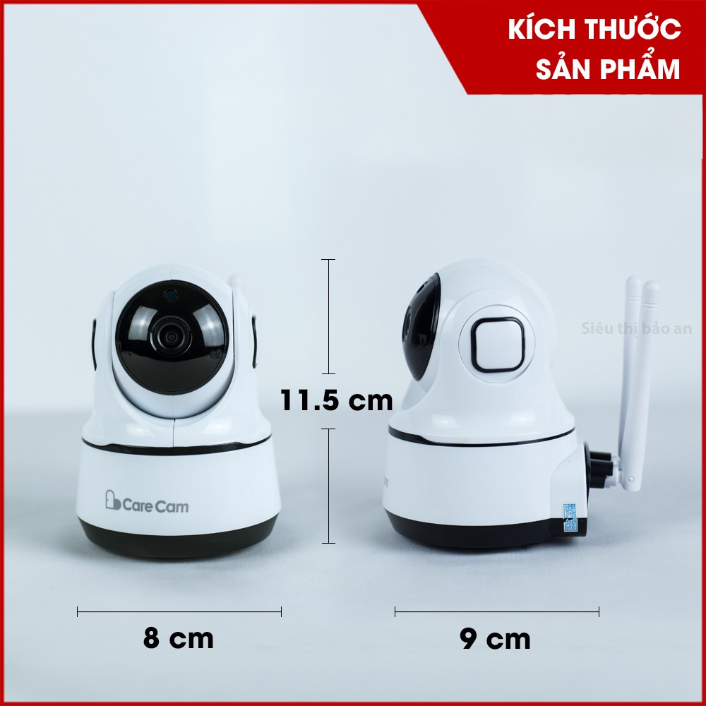 Camera ip wifi Fullhd 2.0MP trong nhà xoay 360 hình ảnh sắc nét nhất Carecam - Bảo hành 18 tháng