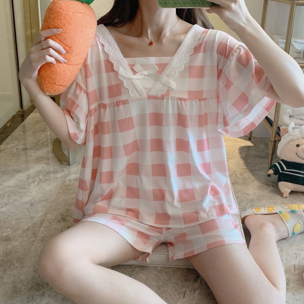 Đồ Ngủ Pijama, Bộ Pijama Hoạt Hình Phối Nơ Cực Dễ Thương Dành Cho Phái Nữ BN09 | BigBuy360 - bigbuy360.vn