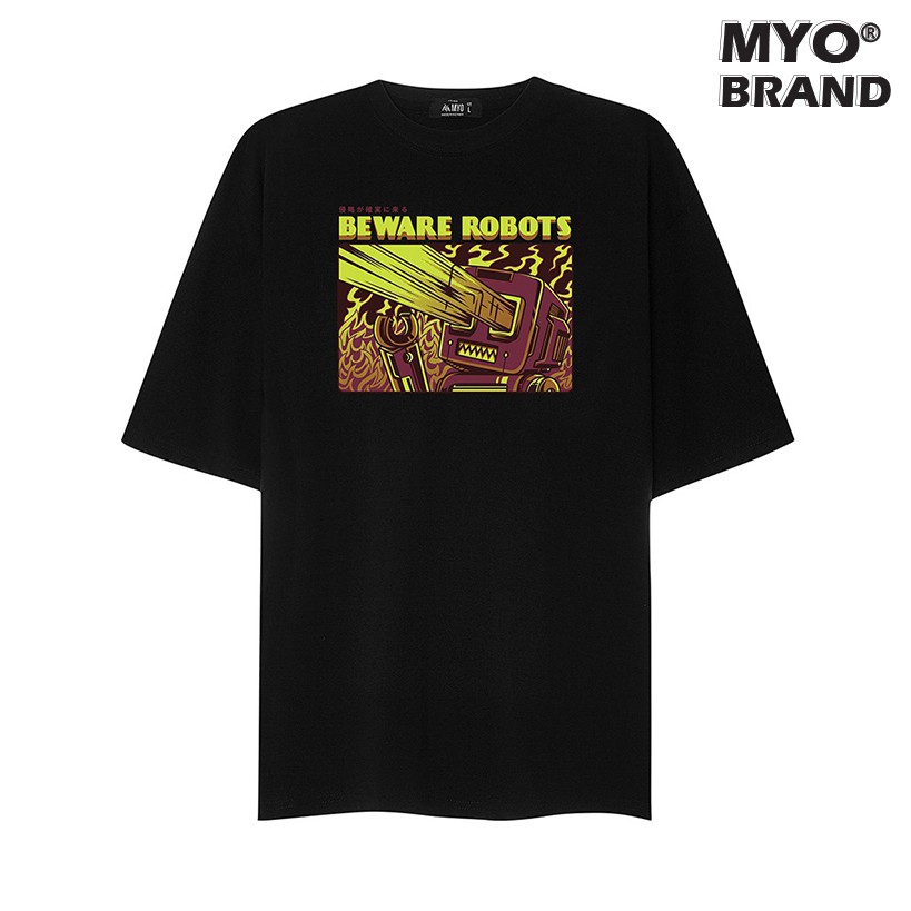Áo Thun Tay Lỡ MYO Vải Cotton In Hình BeWare Robot 2725