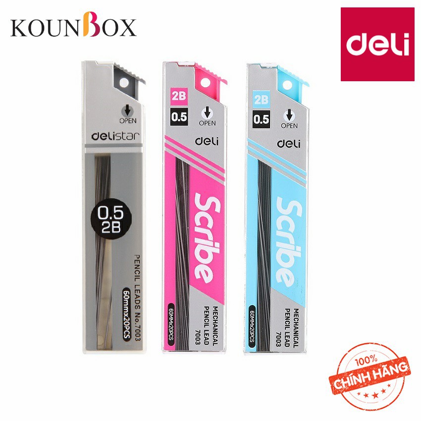 Combo 2 Hộp Ruột bút chì kim 2B 0.5mm 7003