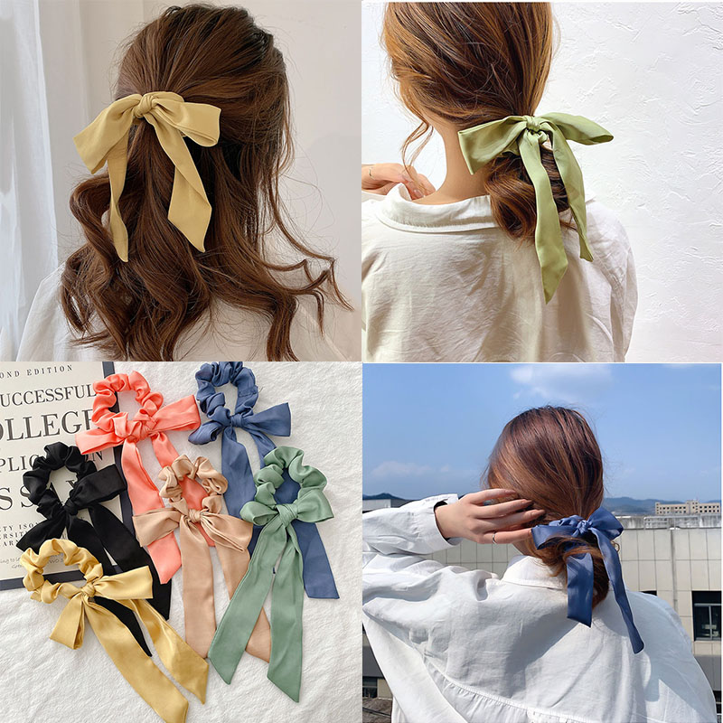 Dây buộc tóc nơ lụa xinh xắn duyên dáng