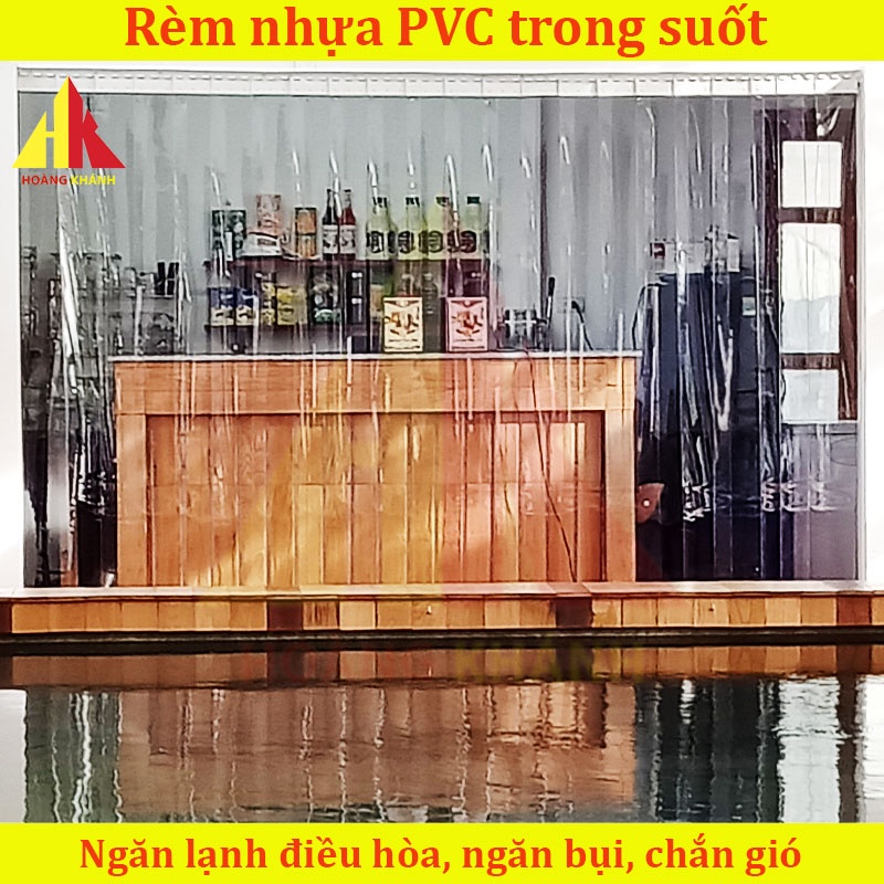 Rèm nhựa PVC ngăn lạnh điều hòa HOANGKHANH  Rèm ngăn lạnh giá rẻ - Màn nhựa PVC trong suốt