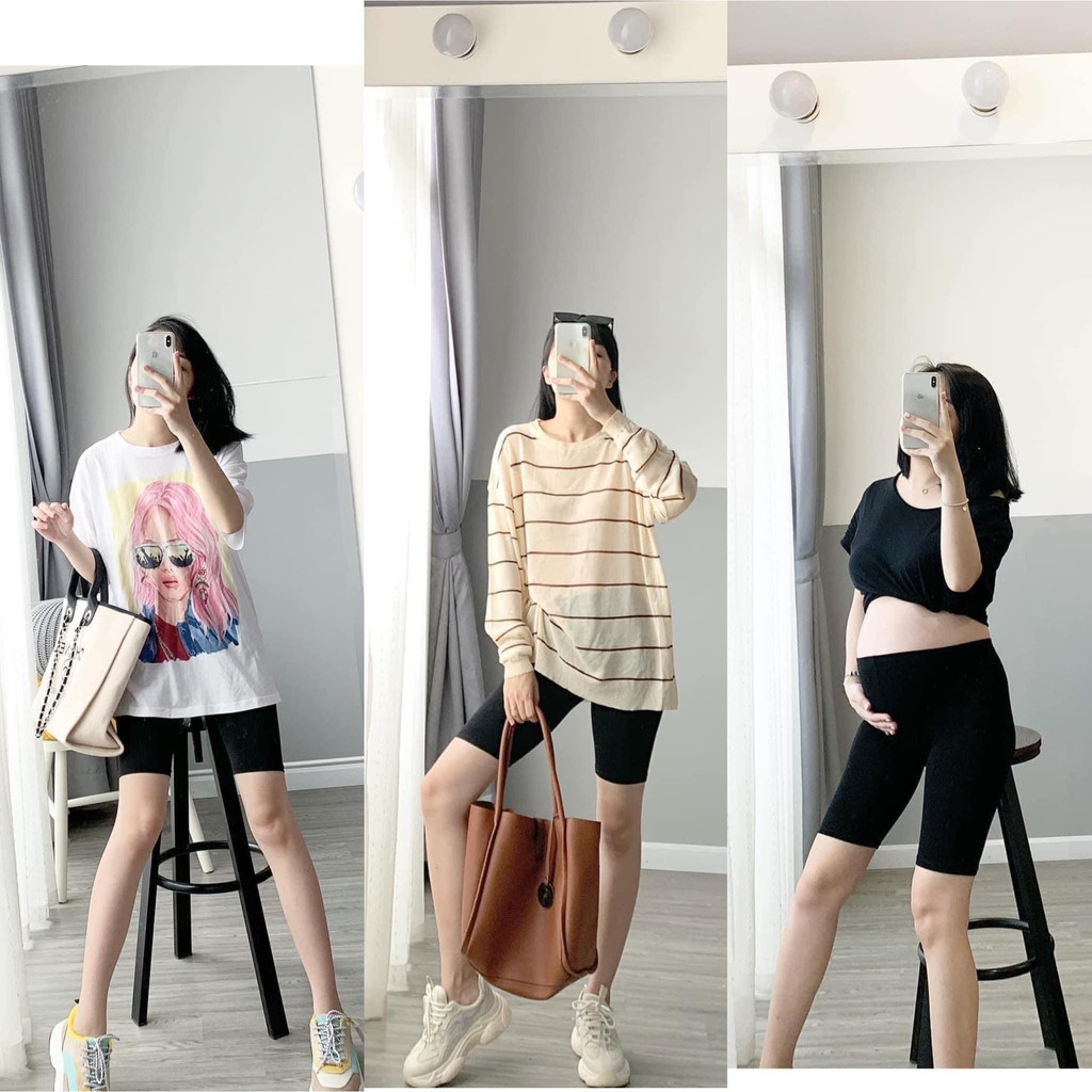 [ Hàng có sẵn ] Quần Leggings đùi, legging co dãn-  Freesize ( hàng chuẩn Thái ) | BigBuy360 - bigbuy360.vn