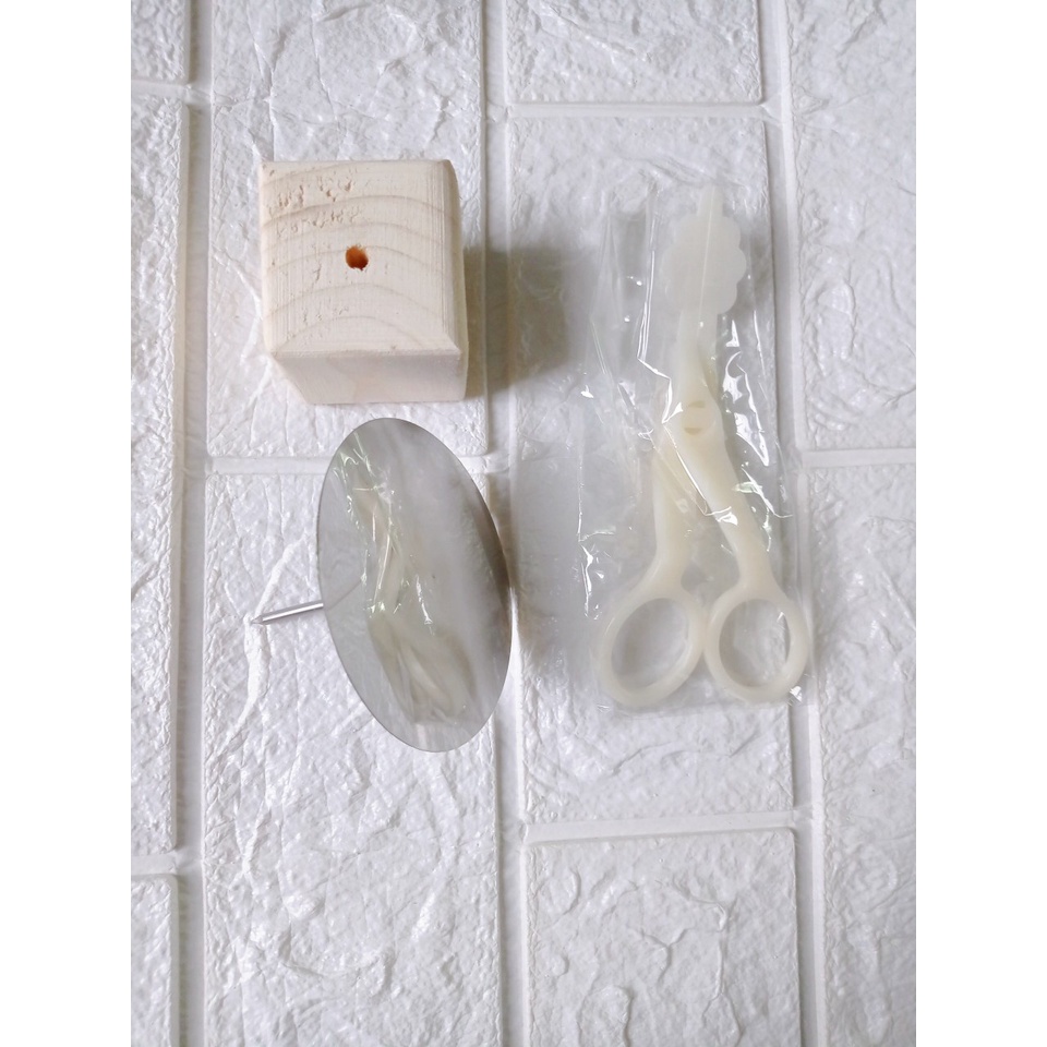 COMBO Kéo + Dù xoay Dụng cụ bắt bông kem trang trí bánh kem