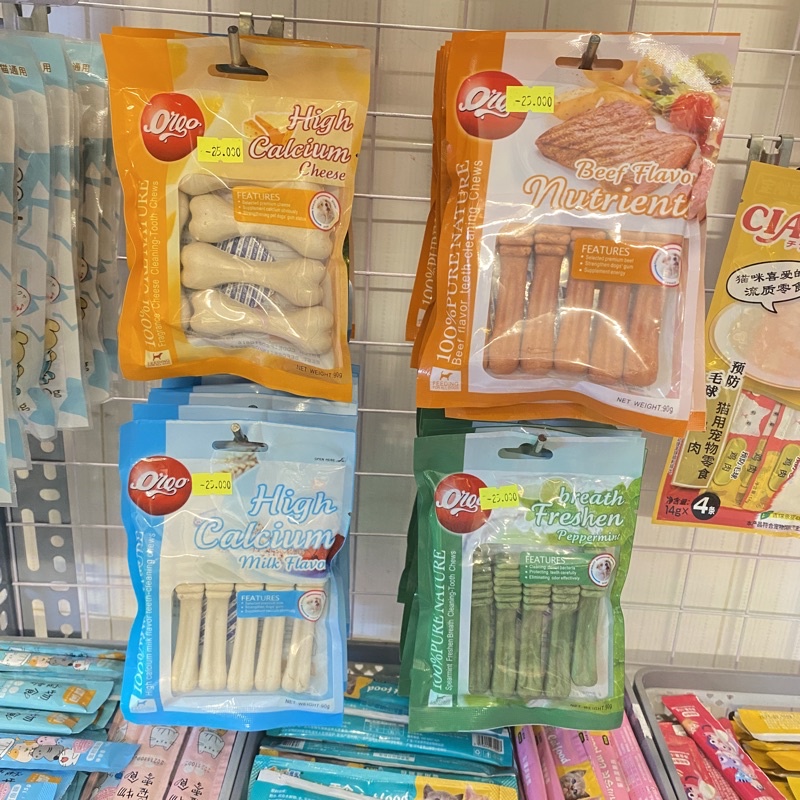 Xương gặm Orgo nhiều vị dành cho thú cưng, gặm sạch răng - Pika Petshop