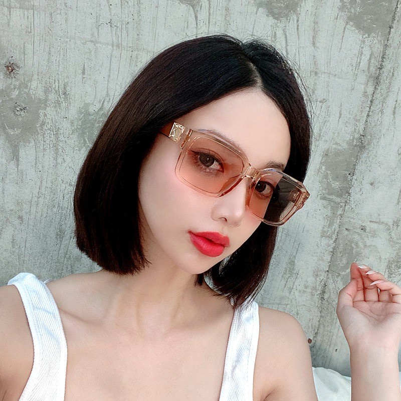 Kính Mát Gọng Vuông Lớn Chống Tia UV Thời Trang Cho Nữ
