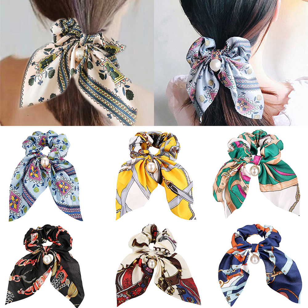 Dây buộc tóc AY đính ngọc trai xinh xắn cho nữ