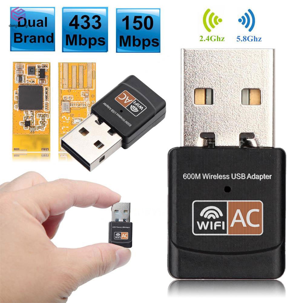 USB wifi 600Mbps có ăng ten 2.4G / 5GHz LAN USB 2.0 PC 802.1