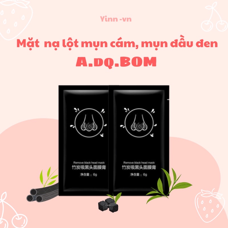 Mặt nạ lột mụn THAN TRE TRÀ XANH cám mụn đầu đen gói 6g nội địa Trung