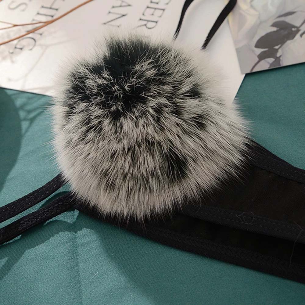 Quần Lót Lọt Khe Hình Chữ T Gắn Bóng Lông Thỏ Phong Cách Nhật Bản Dễ Thương Cho Nữ