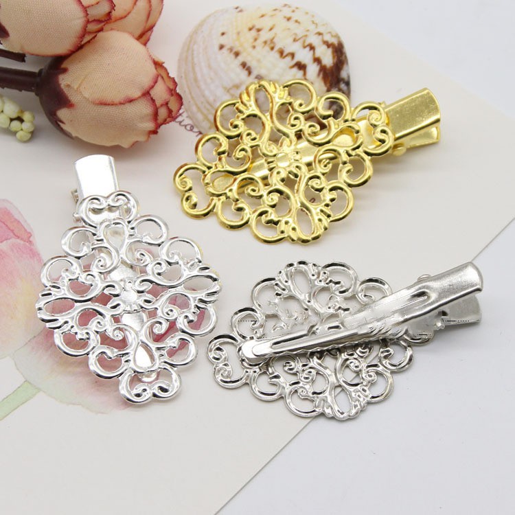 [1][Nguyên liệu làm trâm] 1 kẹp mỏ vịt gắn phiến 30*45mm