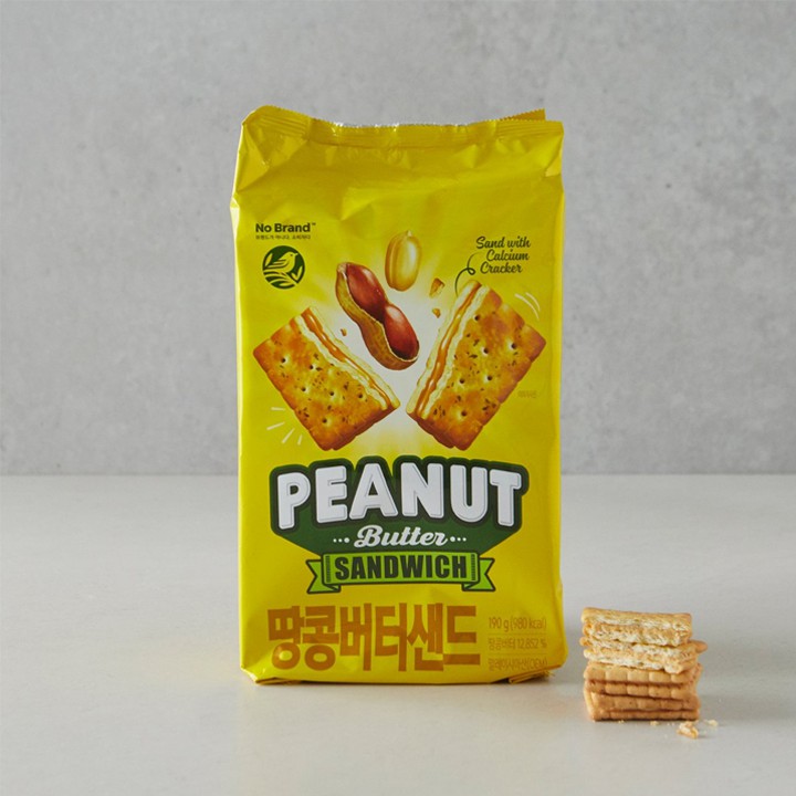 Bánh Quy Kẹp Bơ Đậu Phộng No Brand Túi 190g - Emart VN