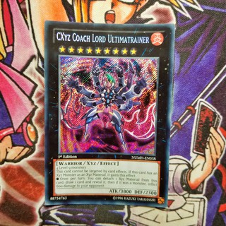 Thẻ bài Yugioh chính hãng | CXyz Coach Lord Ultimatrainer | NUMH Secret rare.