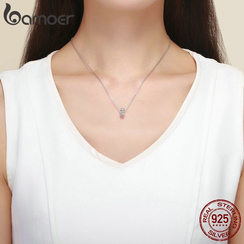 Hạt charm Bamoer bạc 925 đính đá hình cây hoa xinh xắn