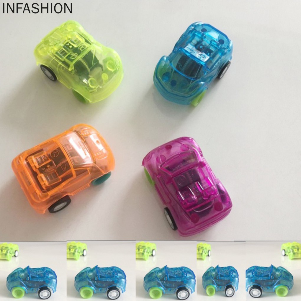 Đồ Chơi Xe Hơi Lên Dây Cót Mini Trong Suốt Thiết Kế Dễ Thương Cho Bé