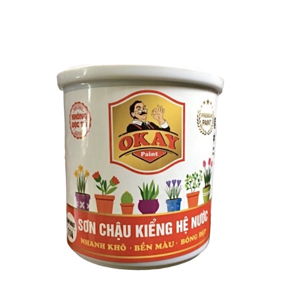 Sơn Chậu Kiểng Hệ Nước Okay 1Kg