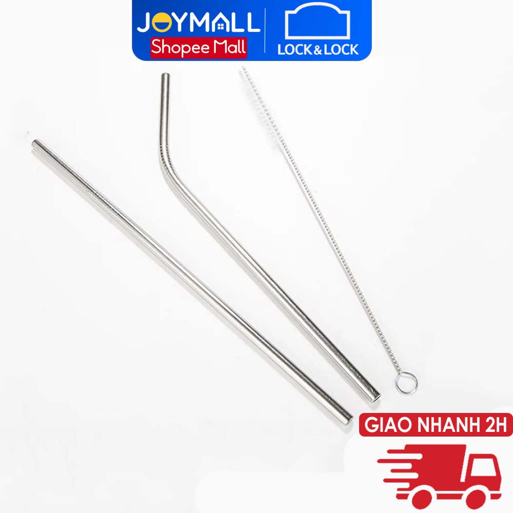 Ống hút Lock&Lock thẳng, cong inox, cọ rửa ống hút - JoyMall