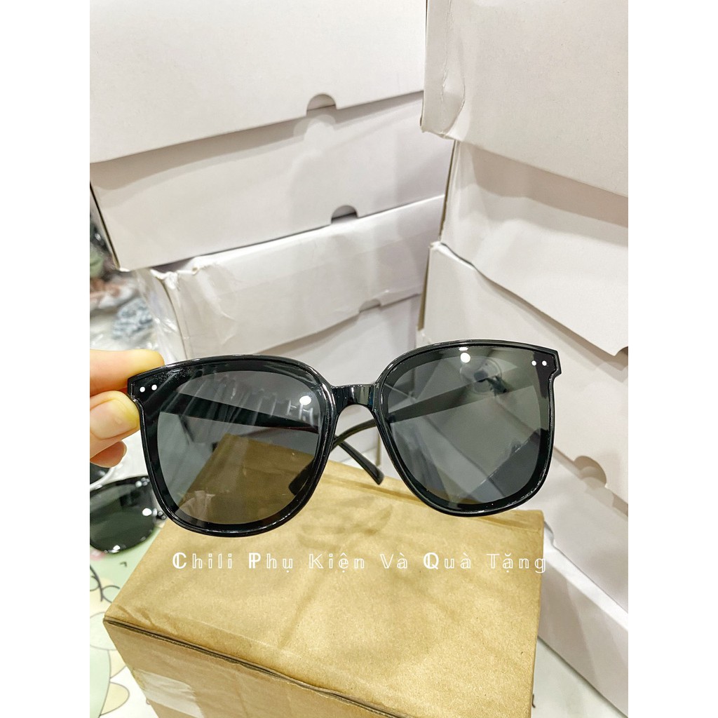 K16 - Kính mát nam nữ, mắt kiếng râm thời trang chống nắng du lịch màu đen 2 chấm ngang | BigBuy360 - bigbuy360.vn