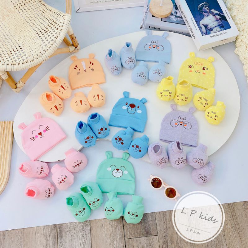 set 1 mũ+2 bao tay +2 bao chân bozip