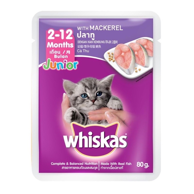 Thức ăn ướt whiskas mèo con và mèo lớn