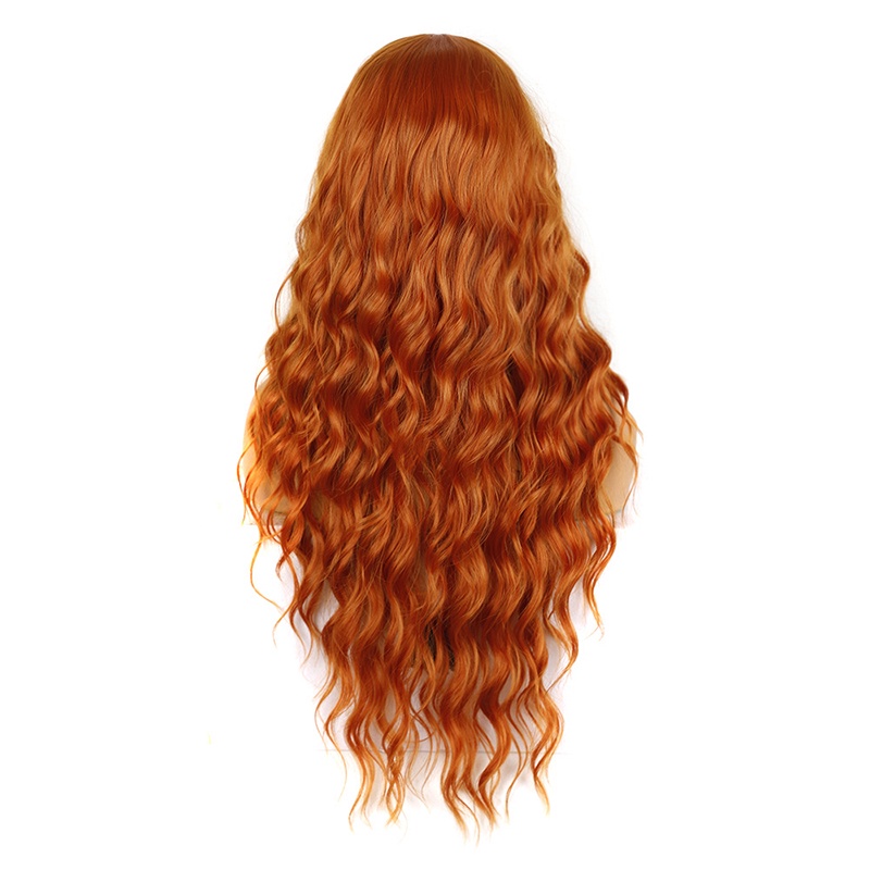 Tóc giả xoăn dài 24" màu cam thời trang nữ