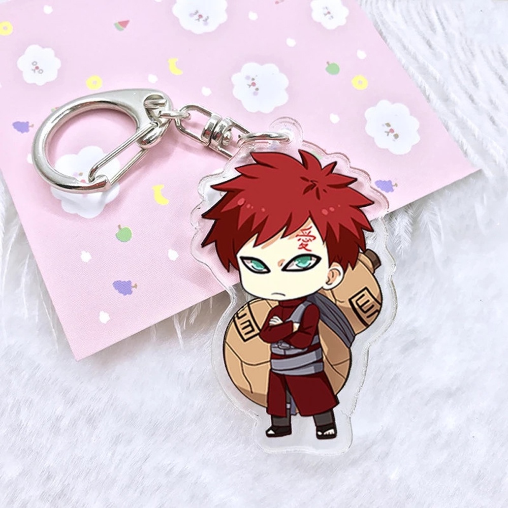 Móc khóa bằng acrylic hình nhân vật Naruto Gaara Uchiha Itachi Kakashi Sakura Sasori Men