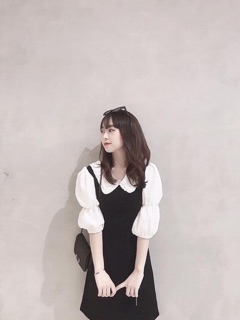 Đầm cổ sen basic