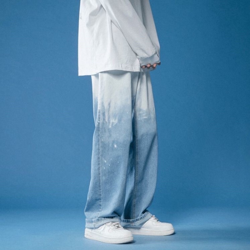 _Quần jean sơn loang unisex