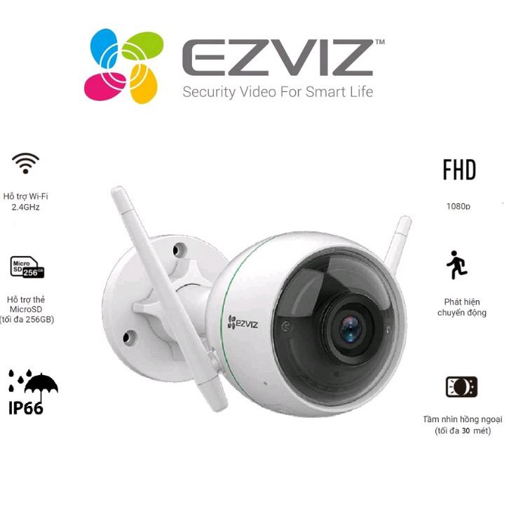 Camera Wifi gắn ngoài trời EZVIZ_CV310WN 1080P/CS-CV310 (C3WN) (1080P) | BigBuy360 - bigbuy360.vn