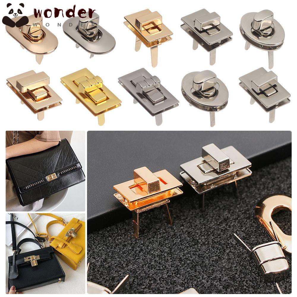 Khóa cài hành lý/ ví/ túi xách DIY bằng kim loại dạng vặn xoay