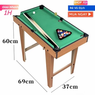 [Clip Quay Thật, Dài 69cm] Bàn Bi A, Bi Da, BiDa Mini Bằng Gỗ Cho Trẻ Em Loại To Nhất, Đại