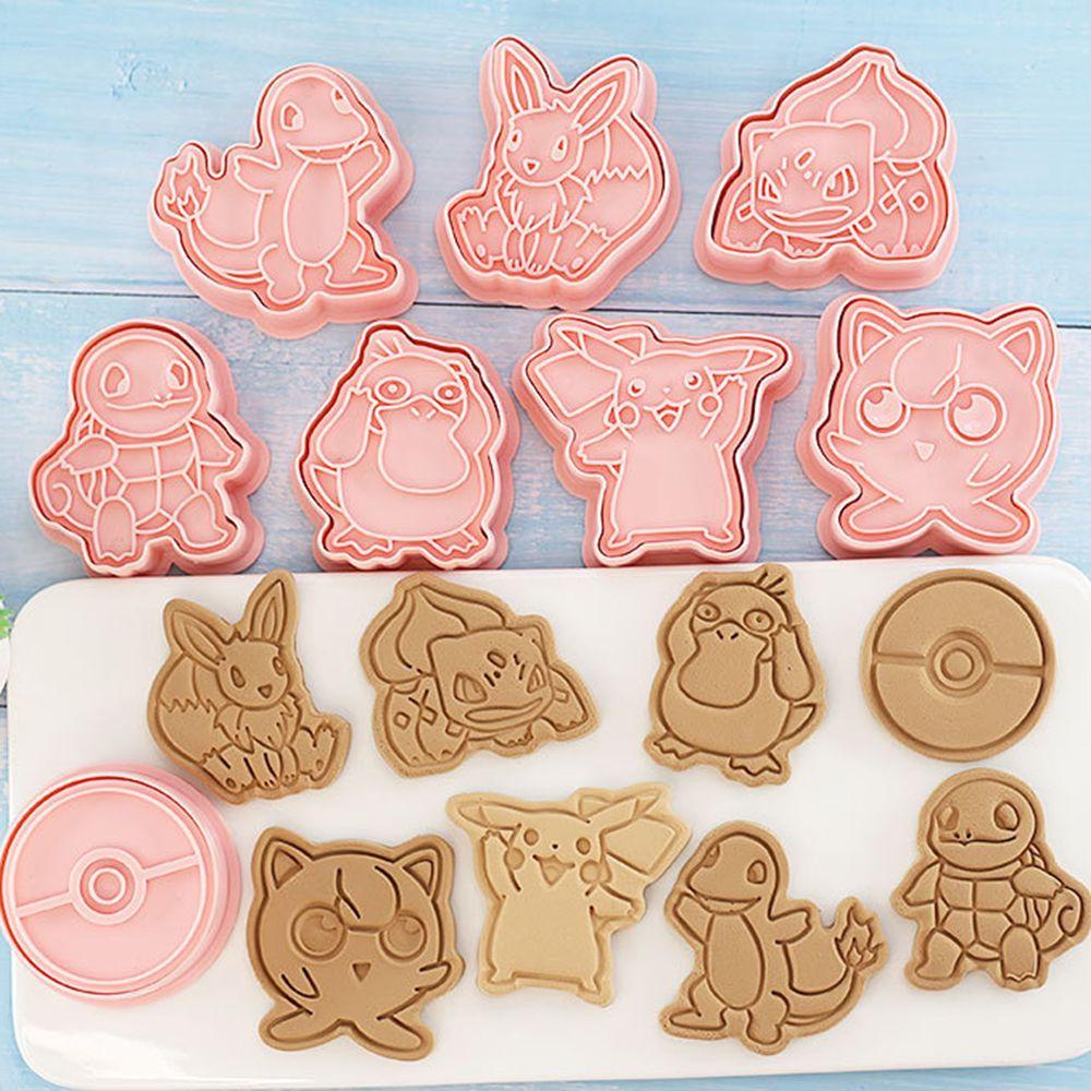 WATTLE Set 8 Khuôn Làm Bánh Quy Hình Nhân Vật Hoạt Hình Anime Đáng Yêu