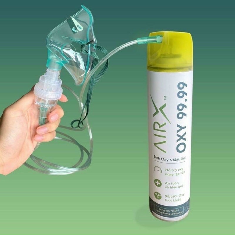 Bình Oxy tươi 99,99 bình dung tích gần 8L ( k gồm mặt nạ)