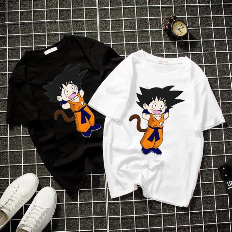 Áo thun unisex goku dễ thương màu trắng 2019T803