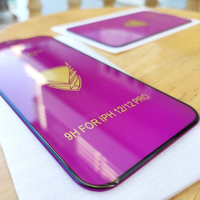 Kính Cường Lực Iphone 12 Mini, Ip12, 12Pro, 12Promax tím OG siêu đẹp, miếng dán màn hình điện thoại, kinhcuongluc