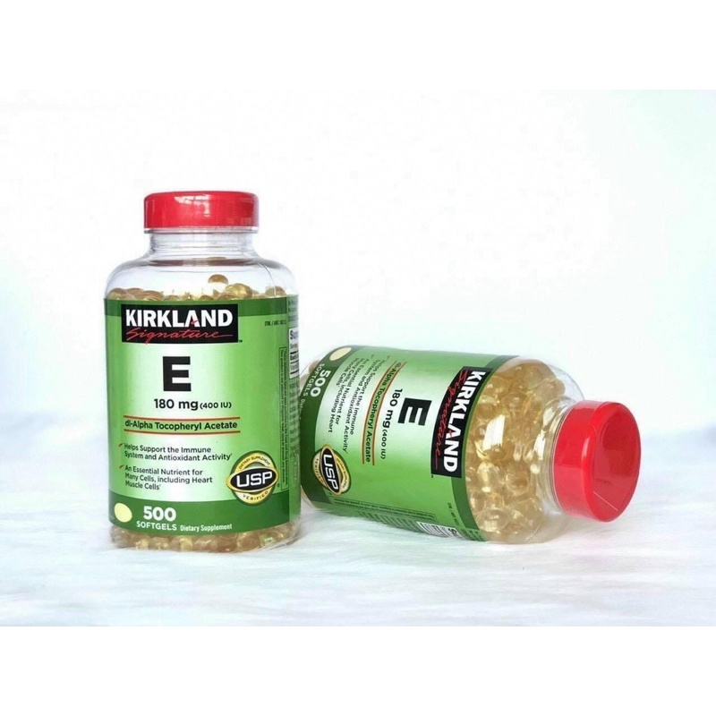 Viên Uống Bổ Sung Vitamin E 400 IU Kirkland Dignature 500 viên Chính Hãng Của Mỹ