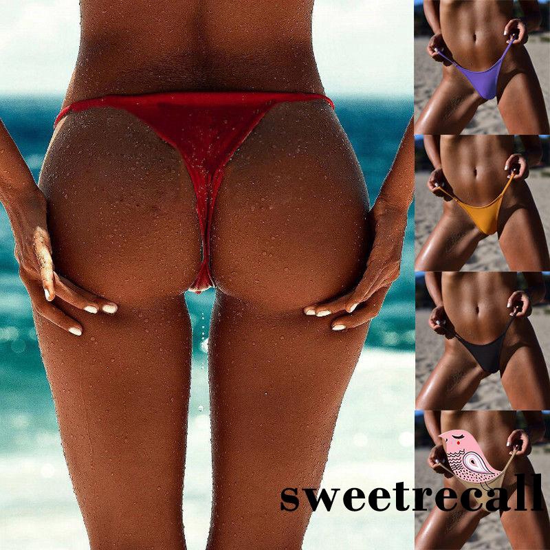 Quần bikini màu trơn thiết kế độc đáo thời trang quyến rũ cho nữ