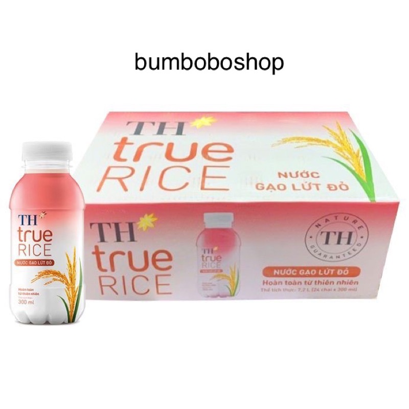 Thùng 24 chai nước gạo rang/gạo lứt đỏ TH true rice