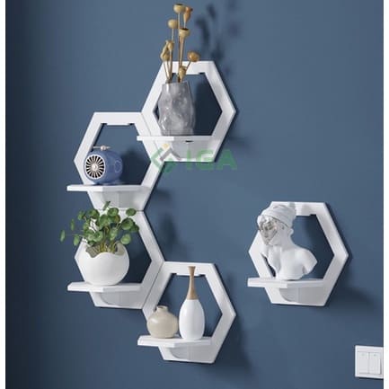Kệ treo tường trang trí IGA để lọ hoa và đồ decor, kệ đa năng hiện đại - IG389