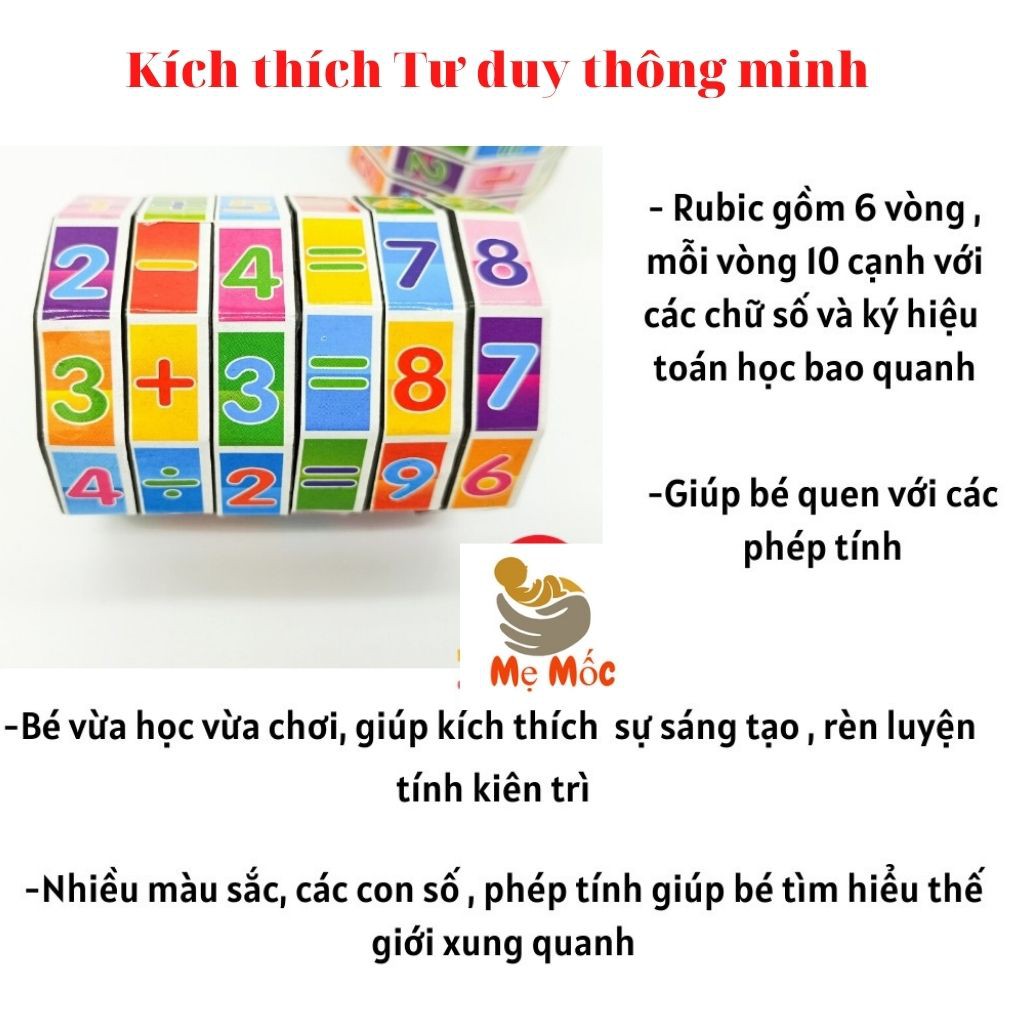 Rubic toán học - khối rubic thông minh cho bé học số, phép tính, dấu - ảnh sản phẩm 3